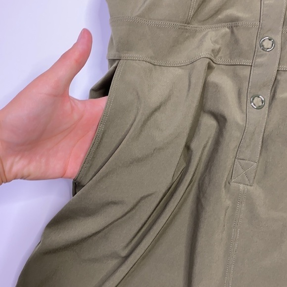 Prana Shadyn Cargo Green Utility Dress With Pockets Size XS - Picture 5 of 9